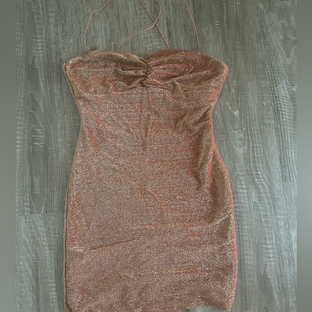 Orange sparkle dress